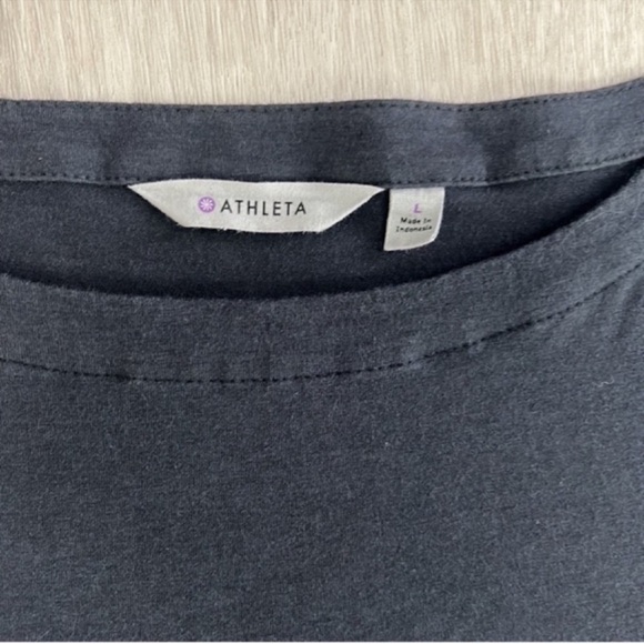 Athleta Tulip Hem Modal Ruched Bodycon sleeveless mini dress grey Large - Picture 4 of 7